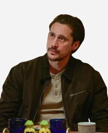 Dave Memory Of A Killer 2026 Peter Gadiot Brown Cotton Jacket