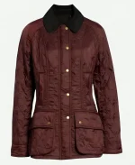 Del Landry The Way Home S04 Burgundy Quilted Jacket