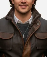 Dr. Alexander Smolder Bravestone Jumanji 3 Brown Leather Vest