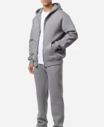 Iceman Album Drake Janice STFU Grey Zip-Up Hoodie Tracksuit