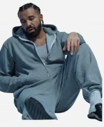 2026 Janice STFU Iceman Album Drake Grey Zip-Up Hoodie Tracksuit