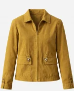 Elle Fanning 2026 Brown Jacket