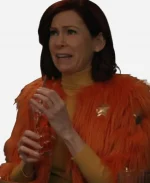 Elsbeth S03 Carrie Preston Orange Faux Fur Jacket