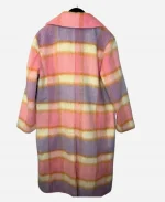 Elsbeth Tascioni Elsbeth S03 Pink Plaid Long Coat