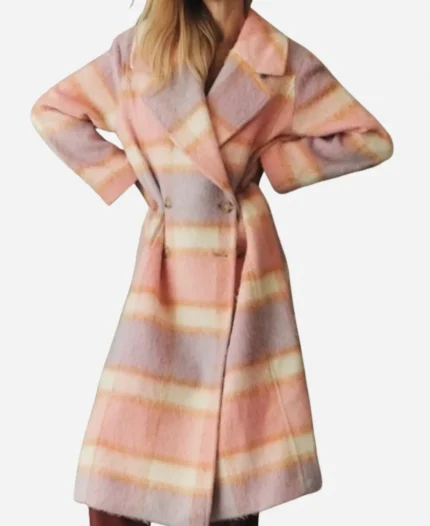 Elsbeth Tascioni TV-Series Elsbeth S03 Carrie Preston Pink Plaid Long Coat