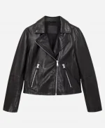 Emma Laird Mint S01 Black Leather Jacket