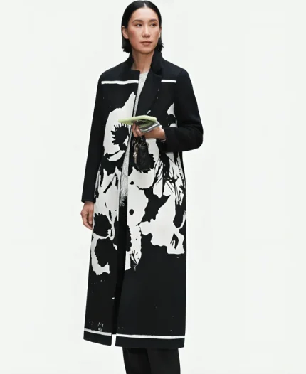 Eva Chen 2026 The Devil Wears Prada 2 Screening NYC Black Wool Floral Coat