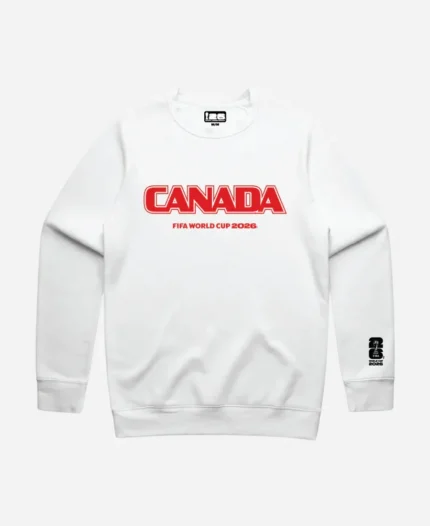 FIFA World Cup 2026 Canada Spirit Crewneck Shirt - White