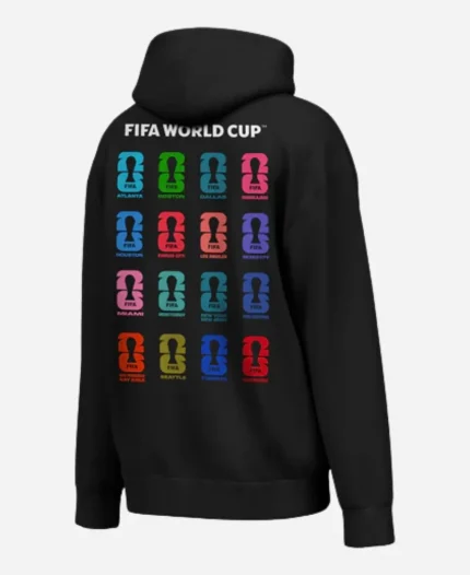 FIFA World Cup 2026 Emblems Black Hoodie