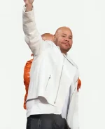 Fat Joe Knicks vs Cavaliers Game 2 White Jacket