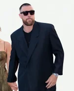 Travis Kelce NYC 2026 Private Event Pinstripe Suit