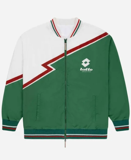 Flavor Flav 2026 Treviso Track Jacket In Green & White