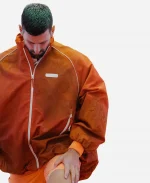 Novak Djokovic 2026 Roland Garros Lacoste Orange Windbreaker Jacket