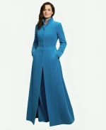 Grace Gummer Love Story FYC Event NYC 2026 Caroline KennedyBlue Long Coat