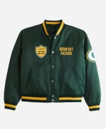 Green Bay Packers Satin Varsity Bomber Jacket