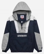 HOMAGE X Starter 2026 Dallas Cowboys Navy & Grey Half-Zip Pullover Jacket