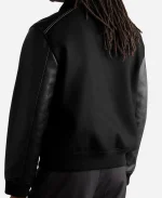 Ice-T Tv Series Law and Order SVU S27 Odafin Tutuola Black Varsity Jacket