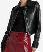 Isa Briones 2026 Black Leather Jacket