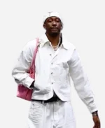 Jalen Williams Utah Jazz Vs Oklahoma City Thunder 2026 White Cropped Trucker Jacket