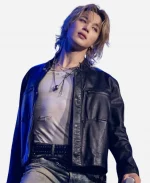 Jimin Black Leather Jacket