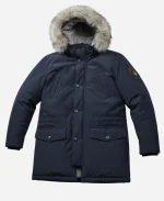 John Dutton TV Series Yellowstone S05 Kevin Costner Blue Parka Jacket