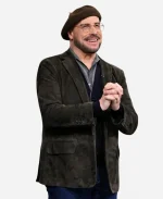 John Travolta The Tonight Show S13 Suede Leather Blazer