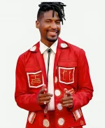 Jon Batiste The Devil Wears Prada 2 Premiere NYC 2026 Red Leather Jacket