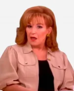 Joy Behar Talk Show The View 2026 Beige Cropped Jack­et