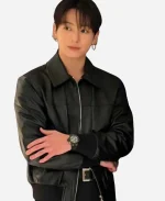 Jung Kook 2026 Watch Event Black Leather Jacket