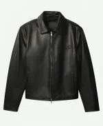Jungkook x Calvin Klein Black Leather Jacket