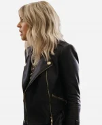 Kaitlin Olson Hacks S03 DJ Black Biker Leather Jacket
