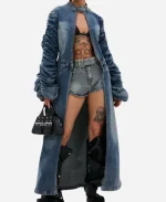 Keyla Richardson American Idol S24 Ruched Sleeves Trench Coat