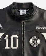 Kith & Messi Adidas Football Leather Biker Jacket