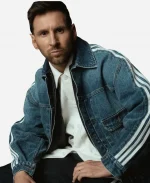 Kith & Messi for Adidas Football Denim Jacket For Sale