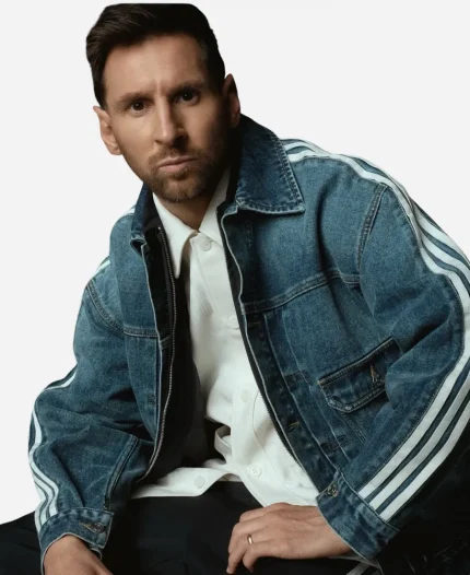 Kith & Messi for Adidas Football Denim Jacket For Sale