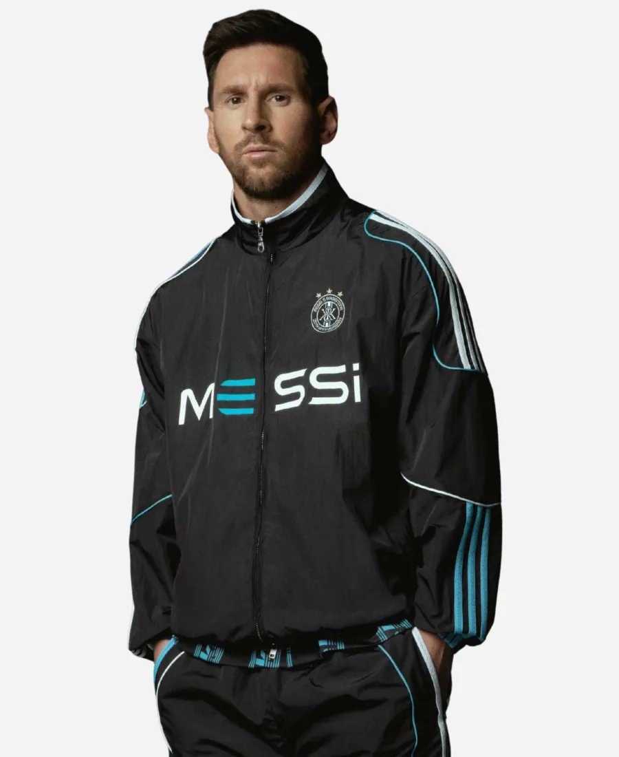 Kith & Messi x Adidas Football Nylon Track Jacket Kith & Messi x Adidas Football Black Nylon Track Jacket