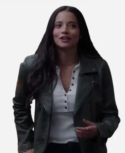 Lacey Quinn Found S01 Green Leather Jacket