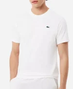 Lacoste Ultra Dry Printed Tennis T-Shirt - White