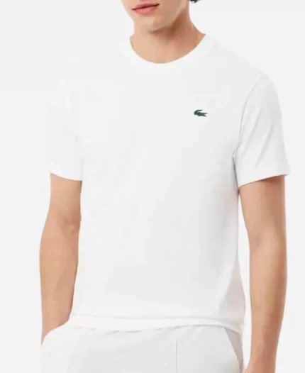 Lacoste Ultra Dry Printed Tennis T-Shirt - White