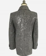 Gossip Girl S05 Blair Waldorf Silver Sequined Pea Coat