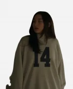  Lola Tung Tv Series The Summer I Turned Pretty Belly 14 Number Grey Sweatshirt