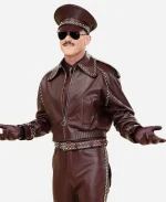 Luke Evans 2026 Met Gala Leather Suit - Burgundy