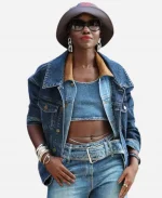 Lupita Nyong'o 2026 F1 Miami Grand Prix Denim Jacket