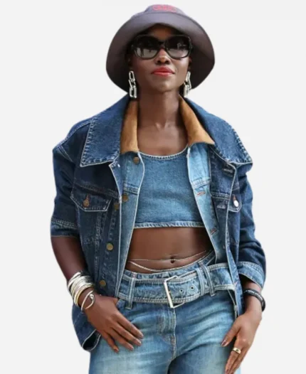 Lupita Nyong'o 2026 F1 Miami Grand Prix Denim Jacket