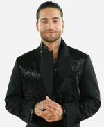 Maluma 2026 Black Tuxedo Jacket