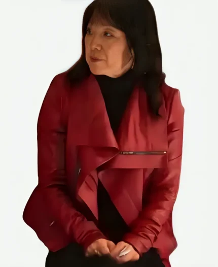 Margaret Cho Will Trent Tv Series Season 04 Dr. Roach Red Leather Jacket