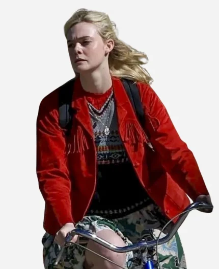 Margo’s Got Money Troubles 2026 Elle Fanning Fringe Jacket