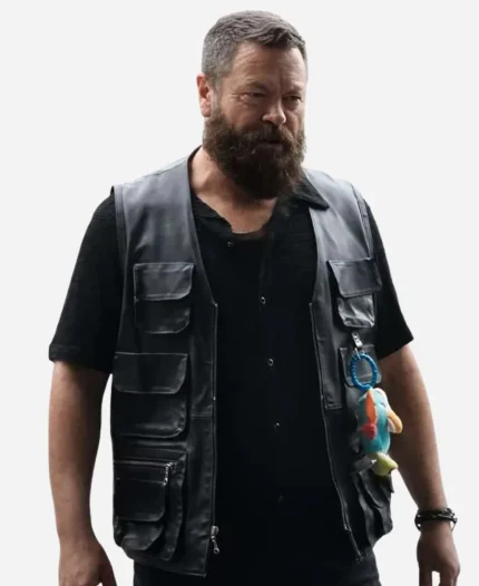 Margo’s Got Money Troubles 2026 Nick Offerman Leather Vest