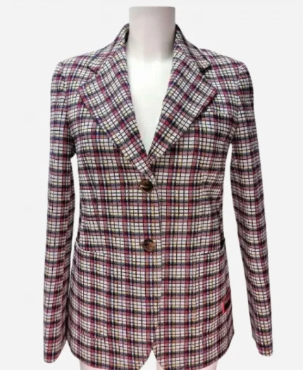 Margos Got Money Troubles S01 Elle Fanning Plaid Blazer