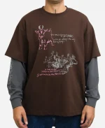 Menace Company Here 2 Stay Brown Oversized Shirt
